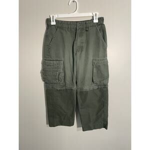 BOY SCOUTS Convertible Uniform Pants Shorts Youth 10 Switchback Cargo Army Green